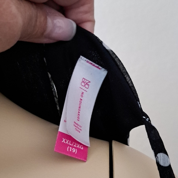 No Boundaries Black and White Polka Dot Midi Dress - Picture 10 of 12